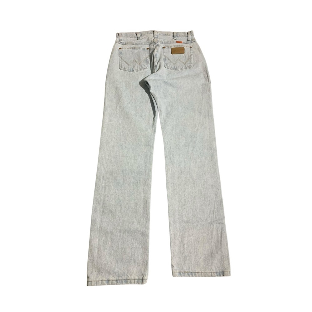 Vintage Wrangler Cowboy Cut Jeans Womens 7x34 Blue Denim Light Wash 90s Western